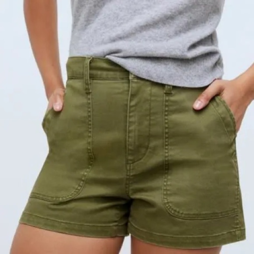 Madewell The Perfect Vintage Fatigue Short in Desert Olive - Size 29